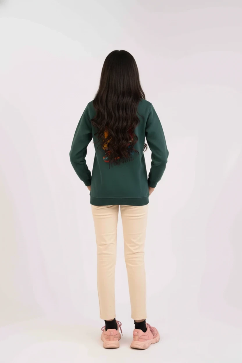 Beige Color Basic Slim Fit Girls Jeans