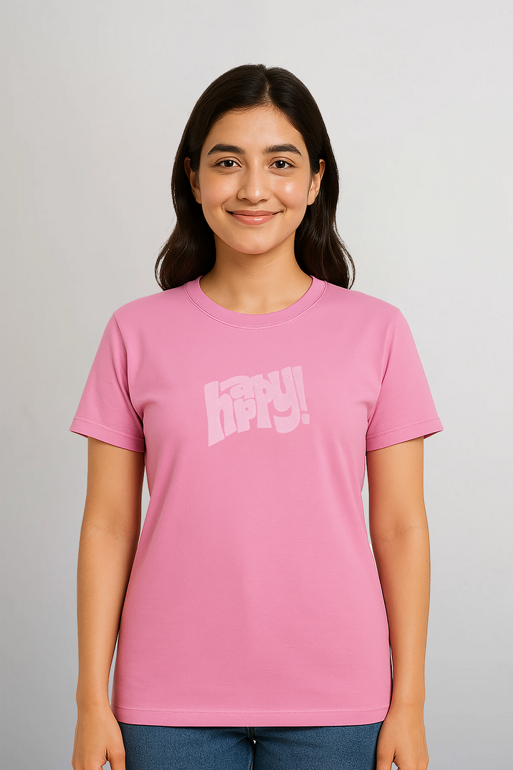 Women Graphic T-Shirt Pink