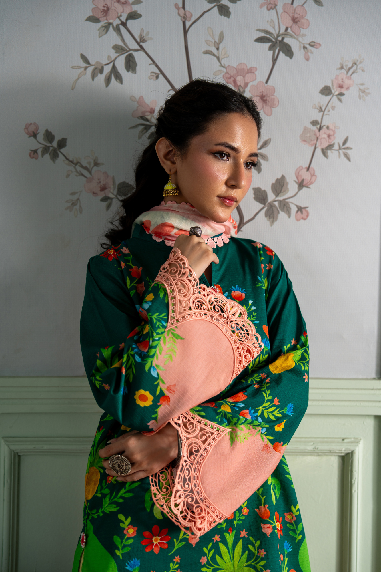 3 PIECE FLORAL PRINTED LAWN SUIT (PRET)