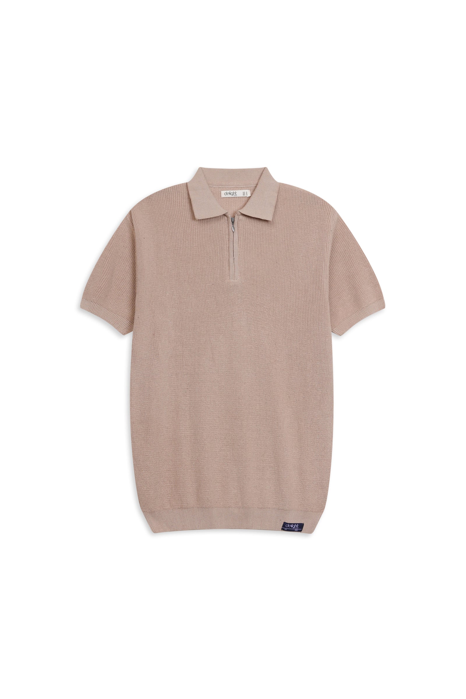 OLD MONEY SOLID ZIP KNIT POLO