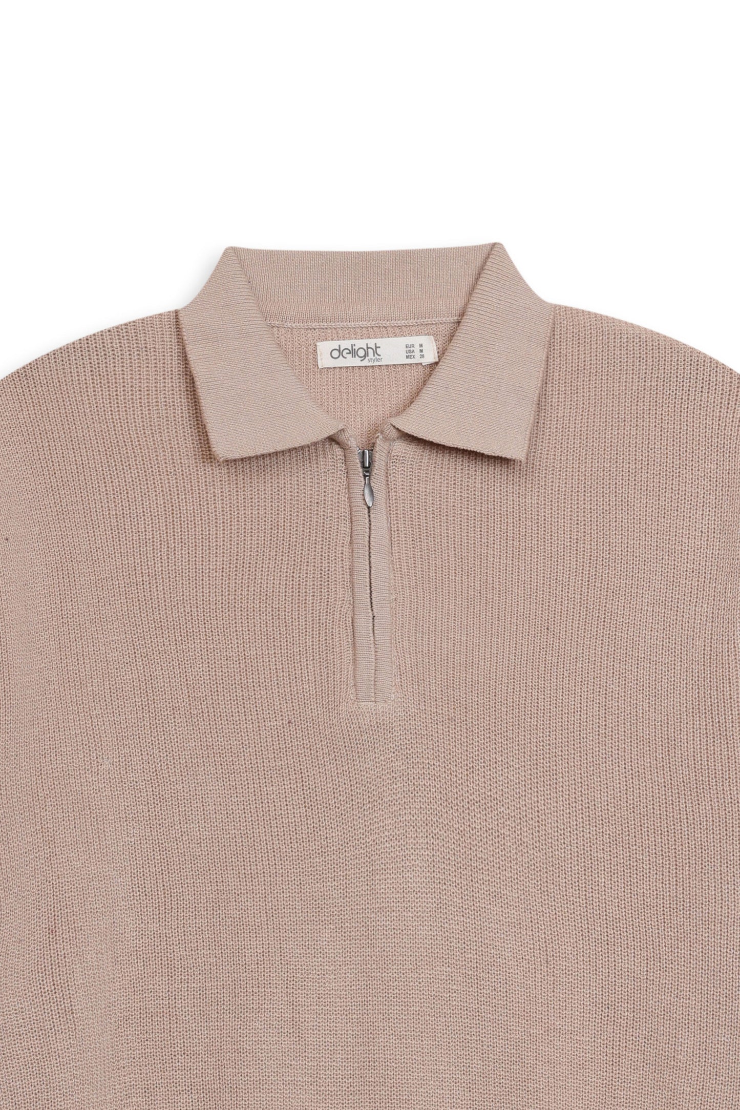 OLD MONEY SOLID ZIP KNIT POLO