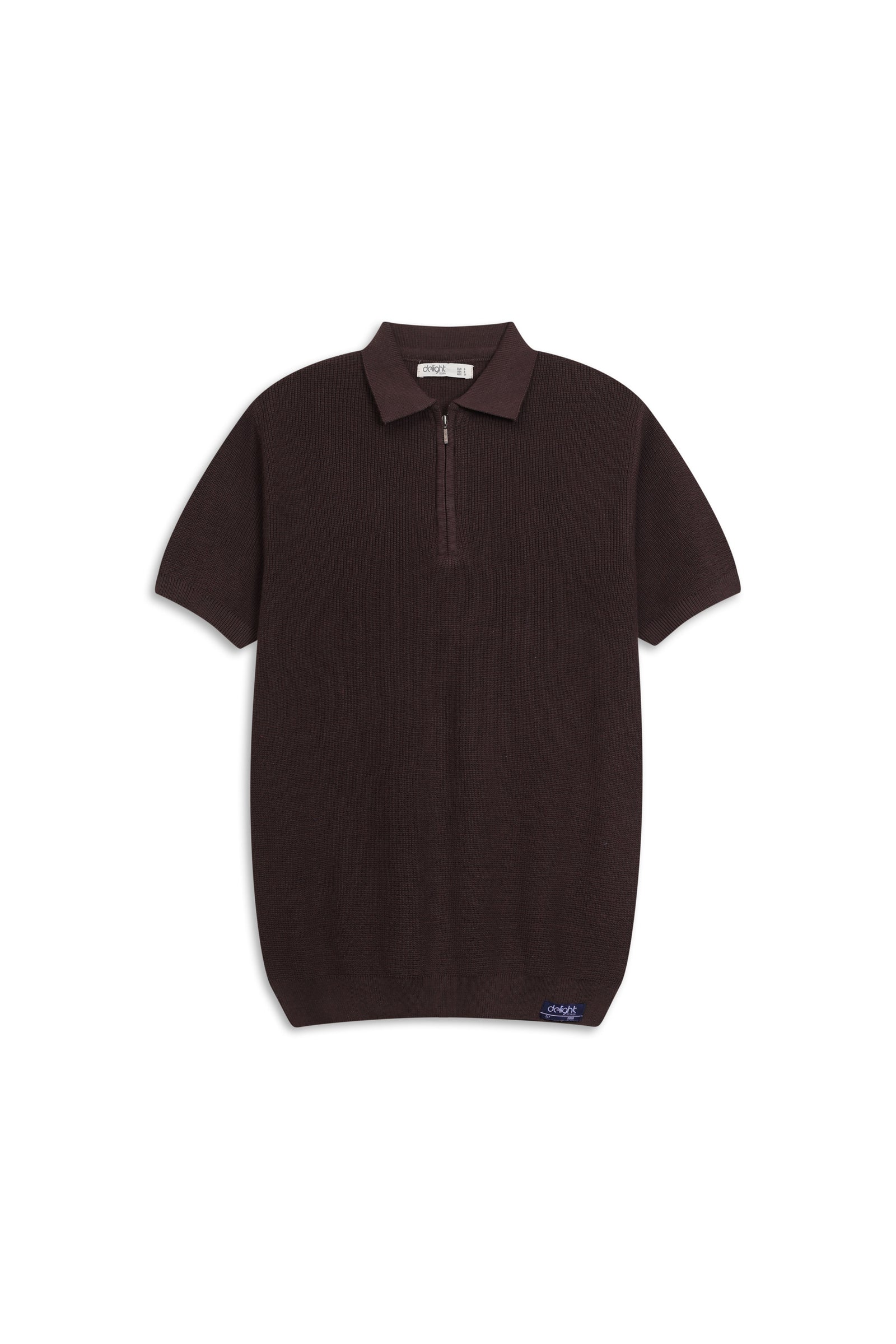 OLD MONEY SOLID ZIP KNIT POLO