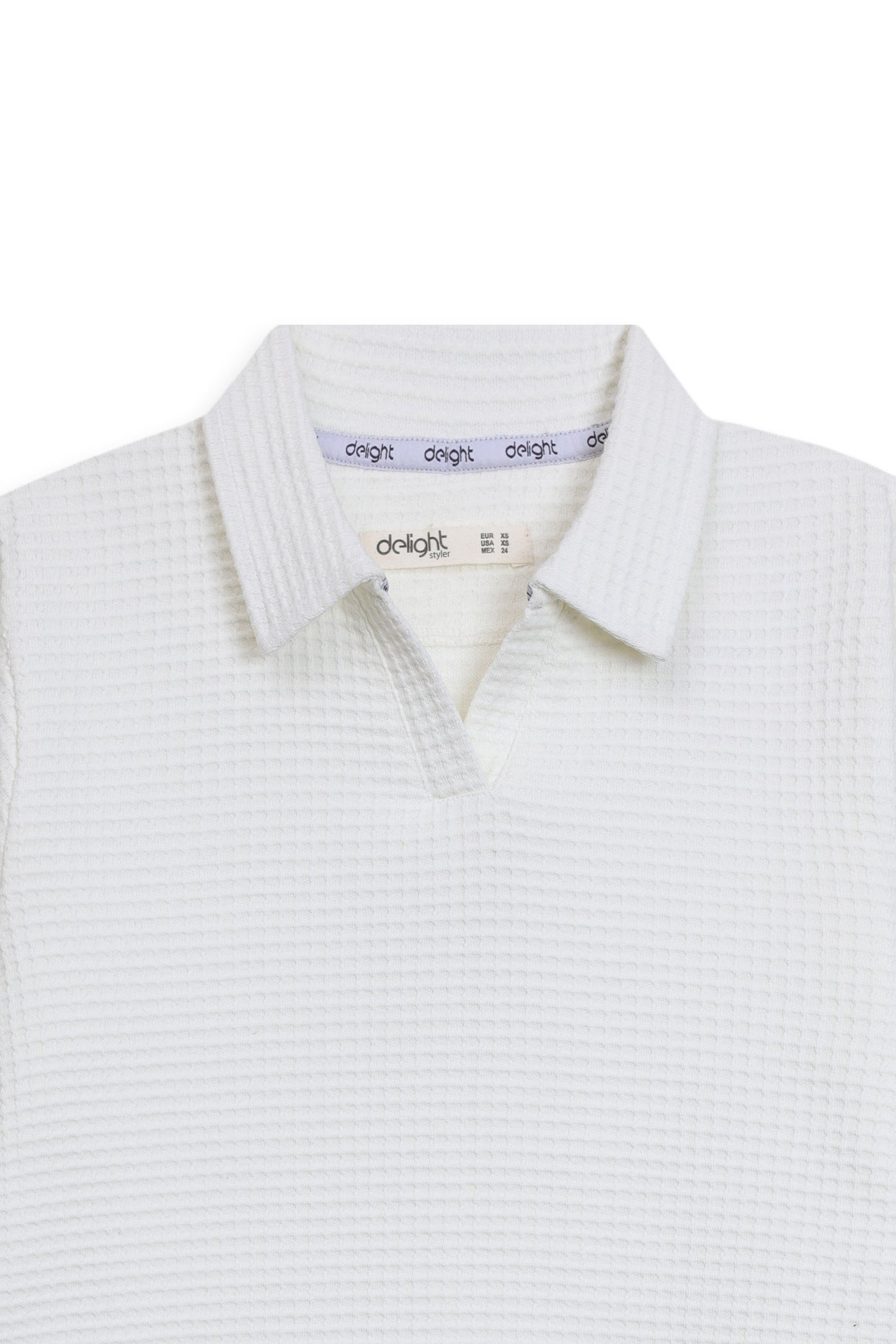 Textured Waffle Knit Polo