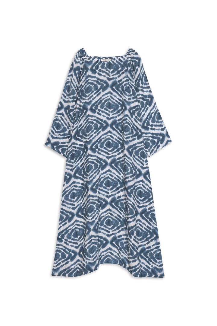 Indigo Wave Flare Maxi