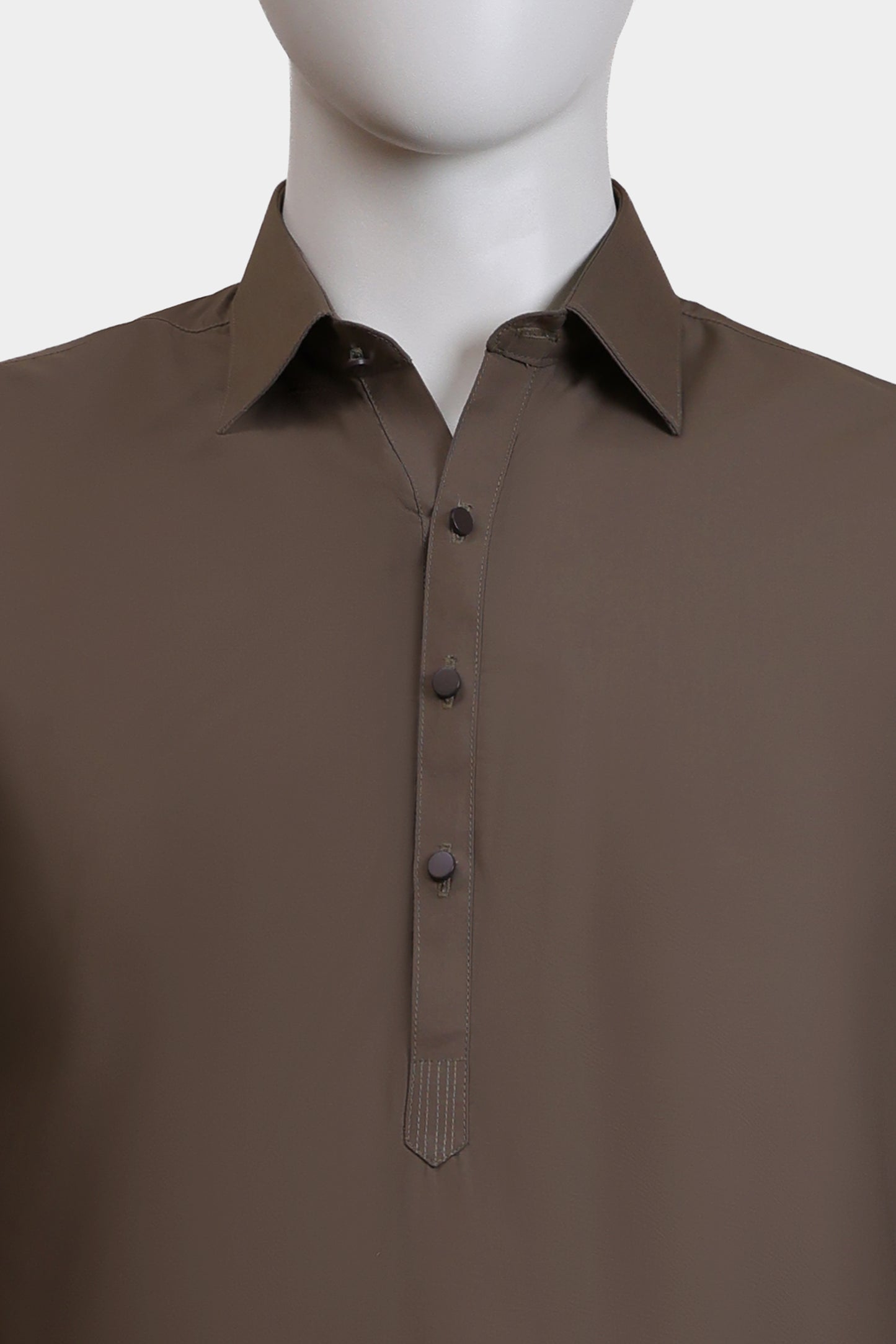 Brown Classic Wash & Wear Kameez Shalwar