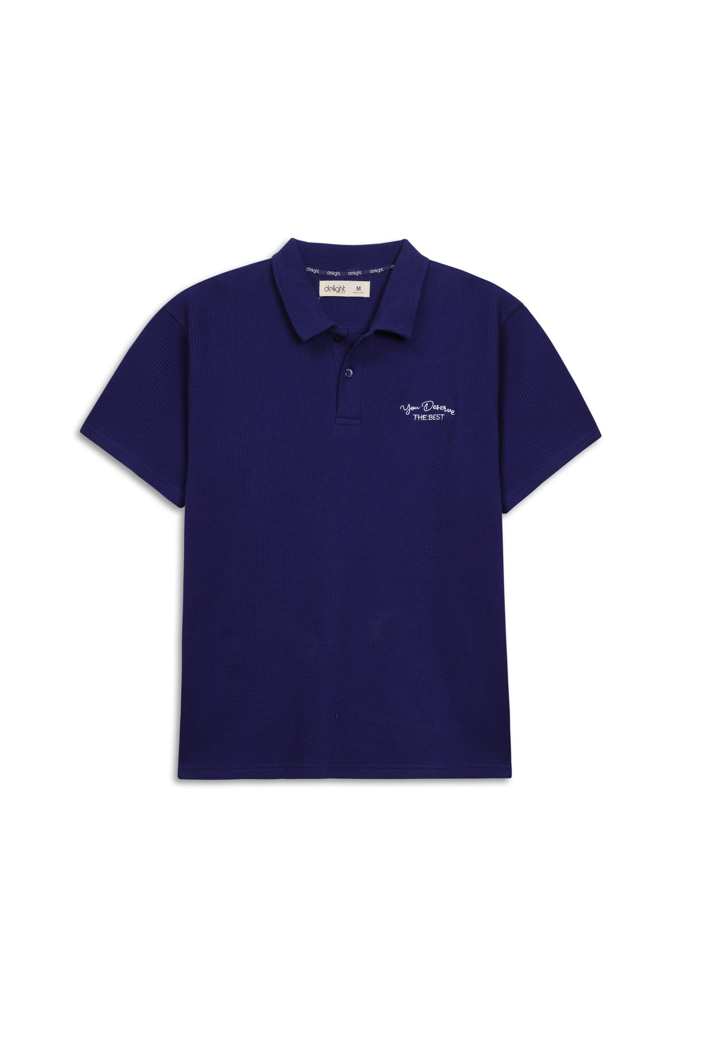 Urban Waffle Texture Knit Polo Shirt