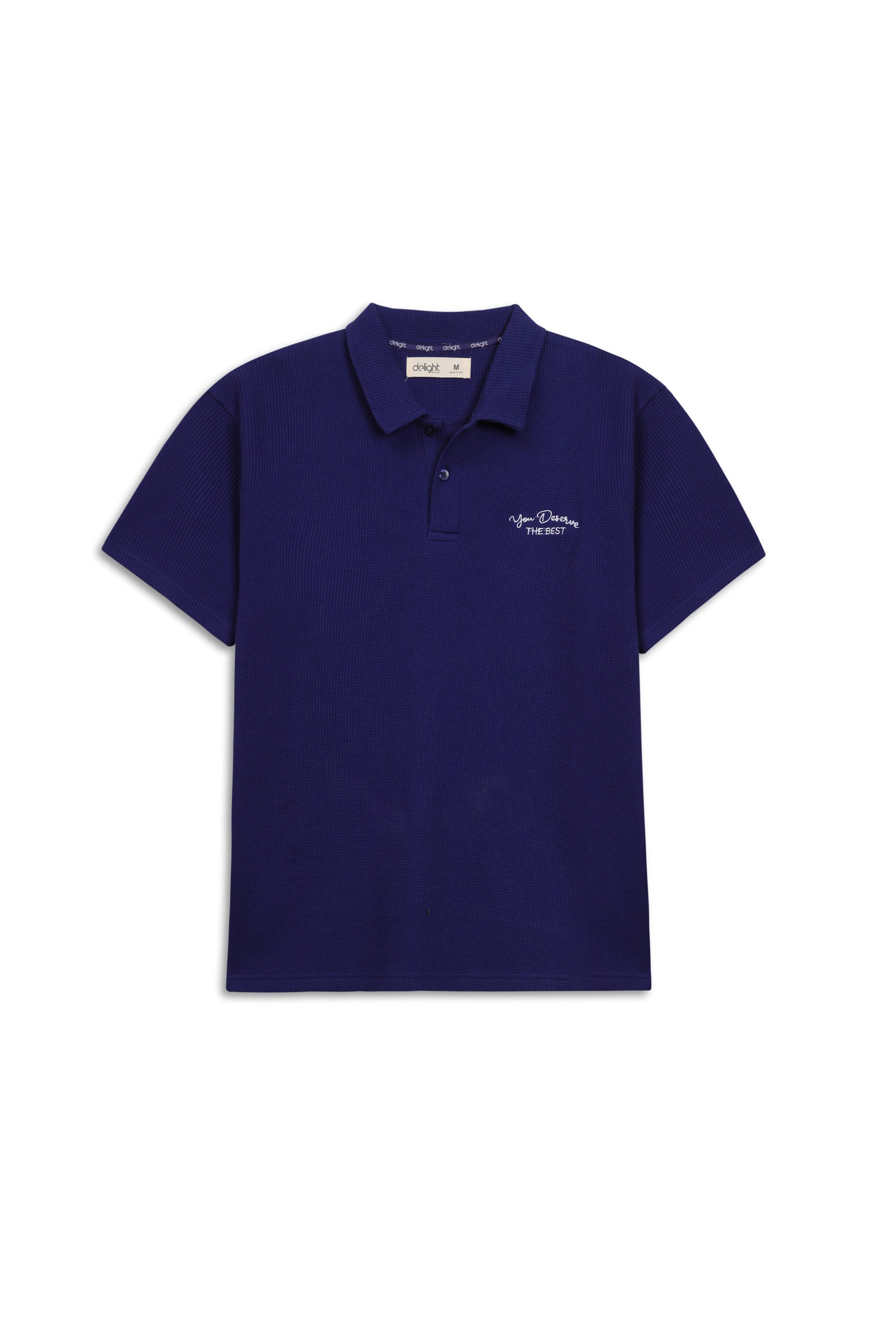 Urban Waffle Texture Knit Polo Shirt