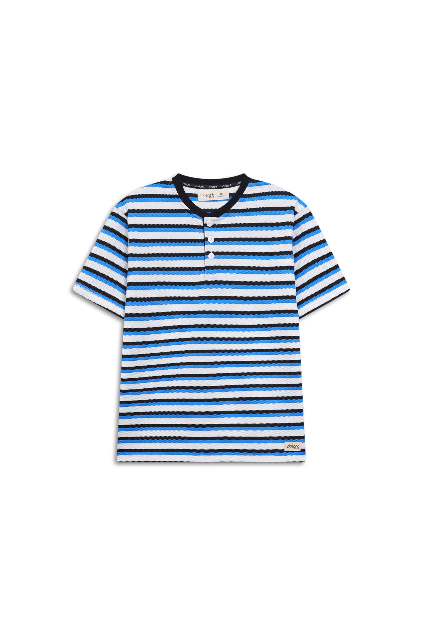 Urban Stripe Henley Oversized Tee