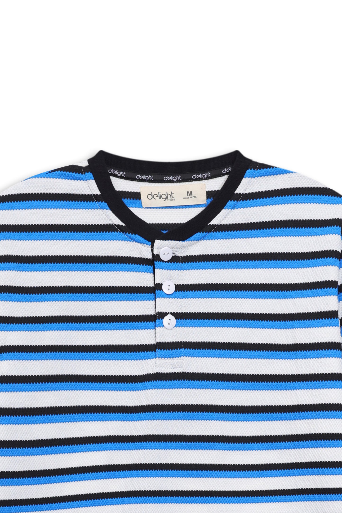 Urban Stripe Henley Oversized Tee