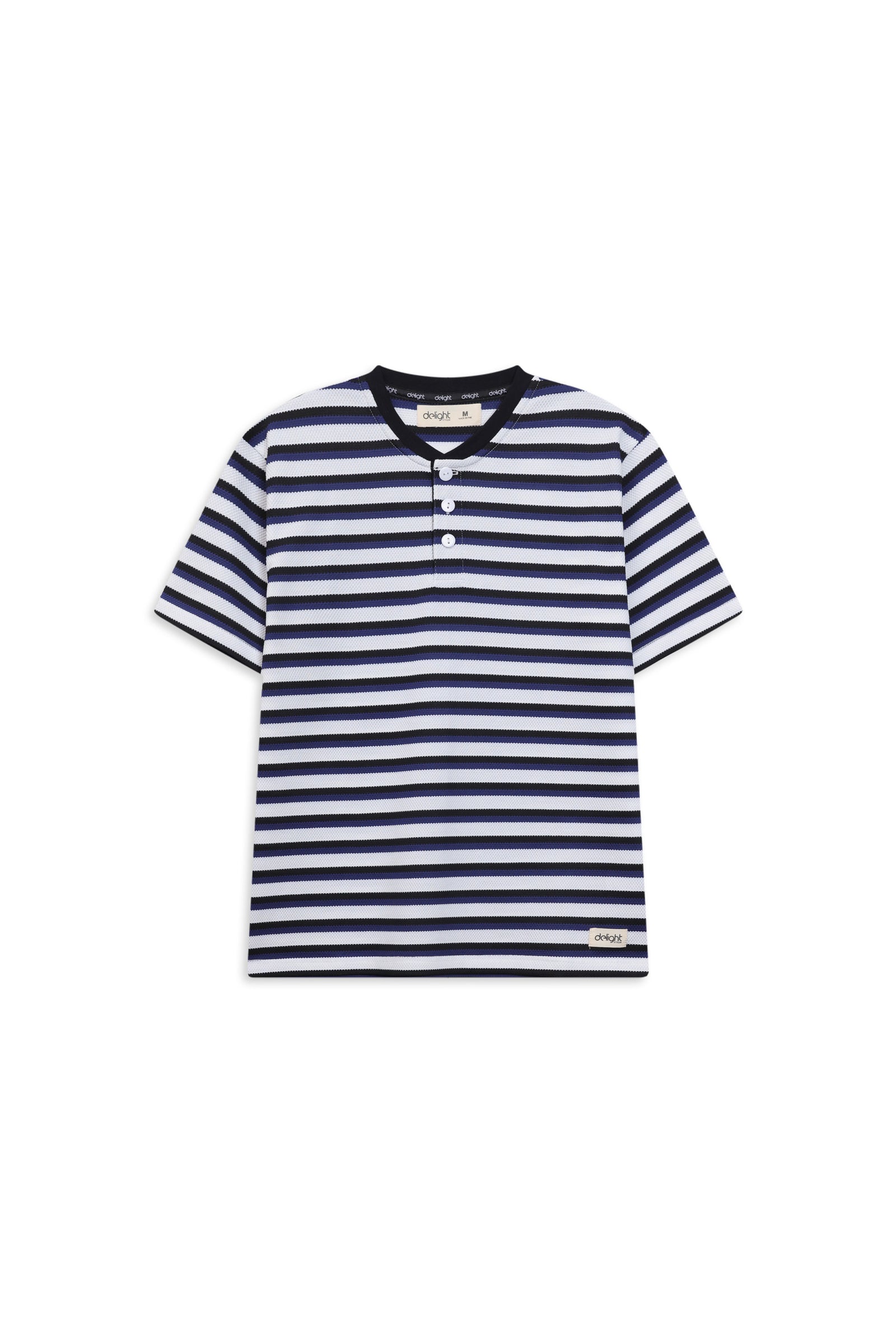 Urban Stripe Henley Oversized Tee