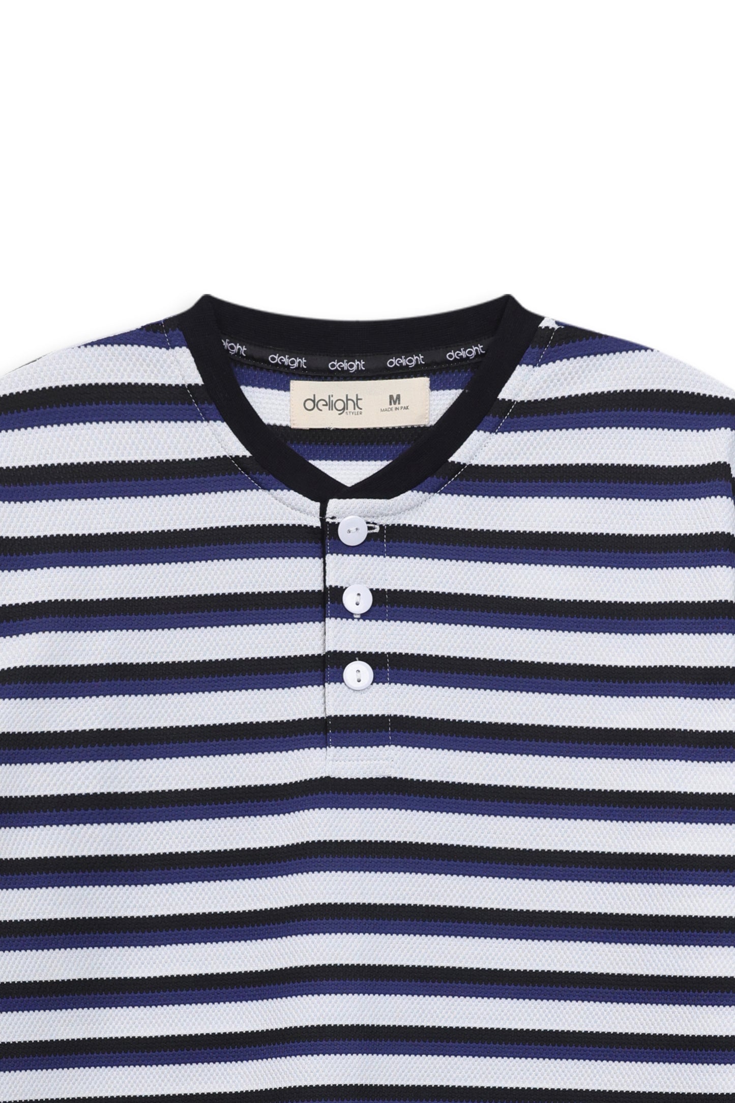 Urban Stripe Henley Oversized Tee