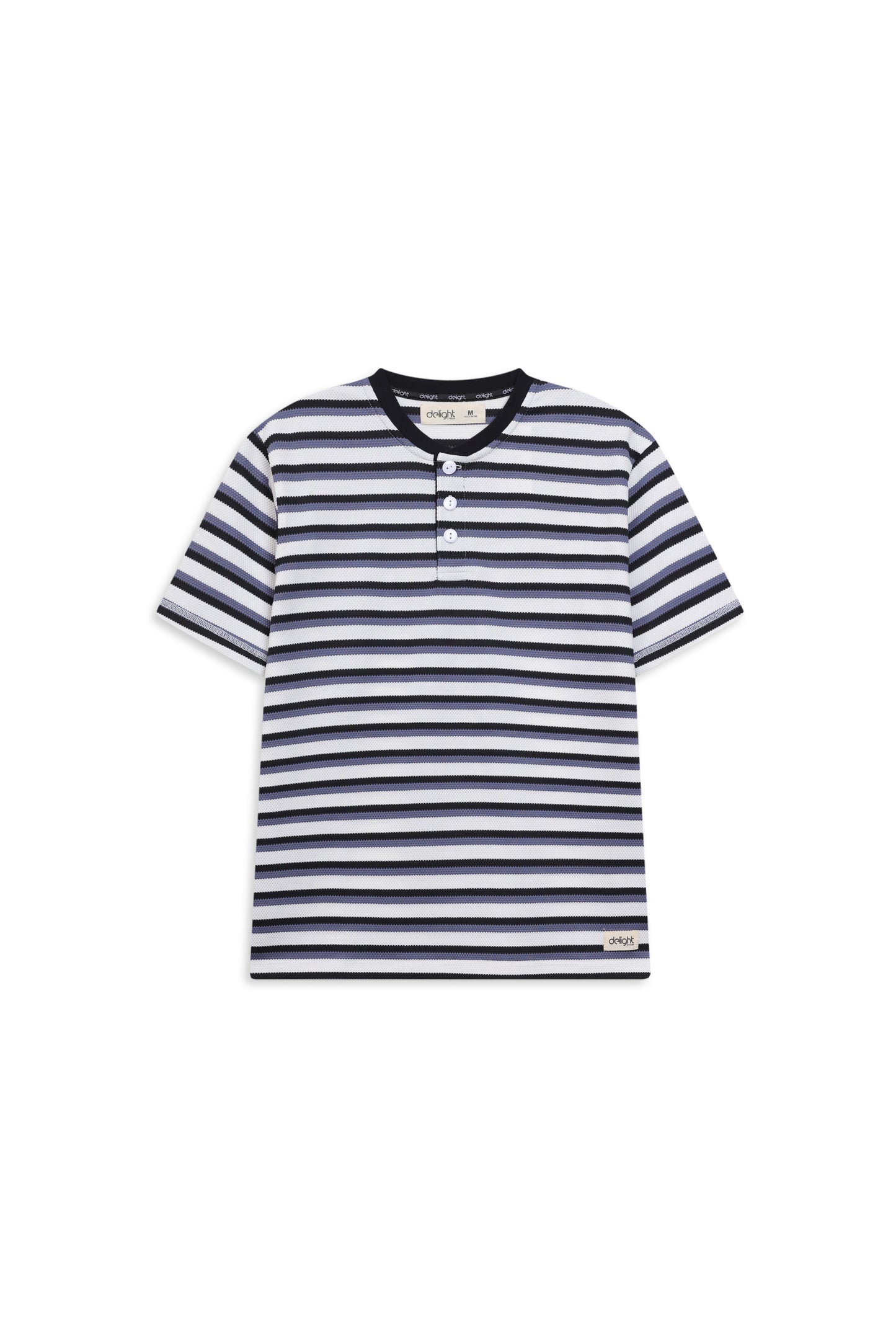 Urban Stripe Henley Oversized Tee
