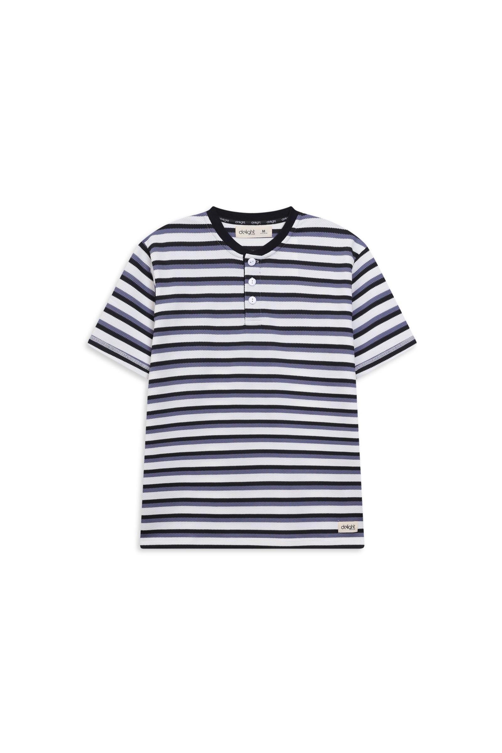 Urban Stripe Henley Oversized Tee
