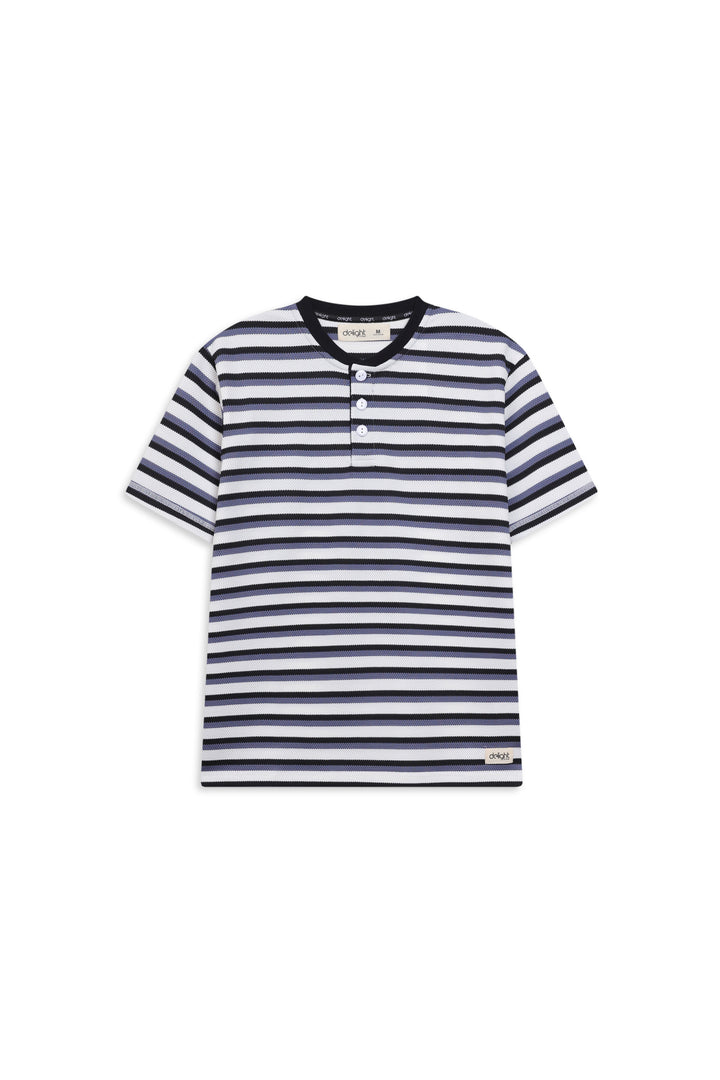 Urban Stripe Henley Oversized Tee