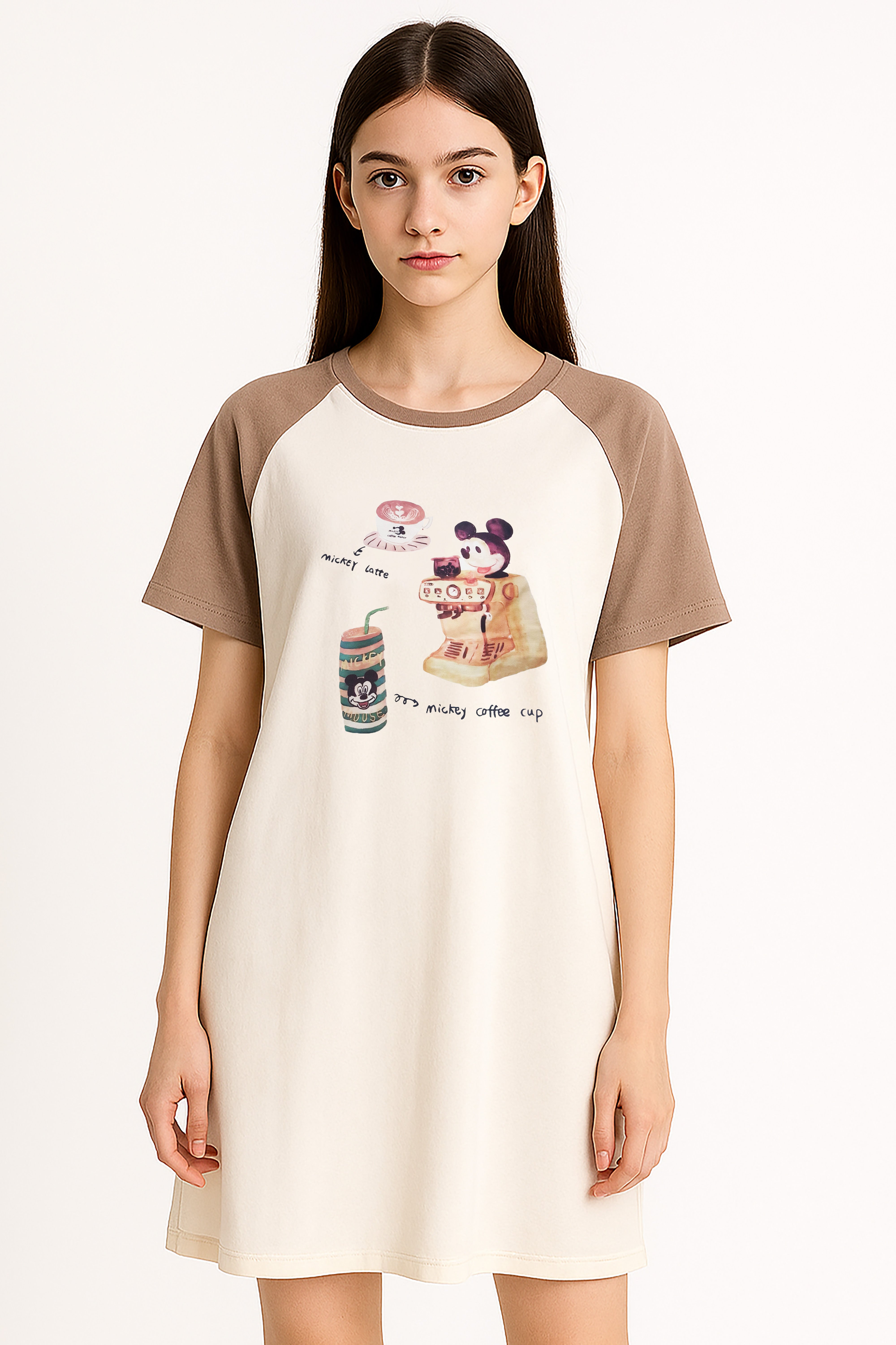 Super soft long shirt  with Mickey mouse print