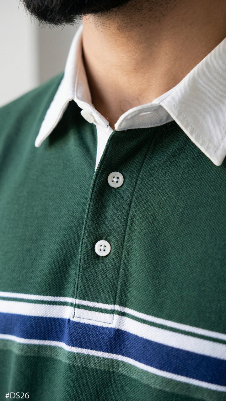 Yarn Dyed PK Polo with Twill Neck