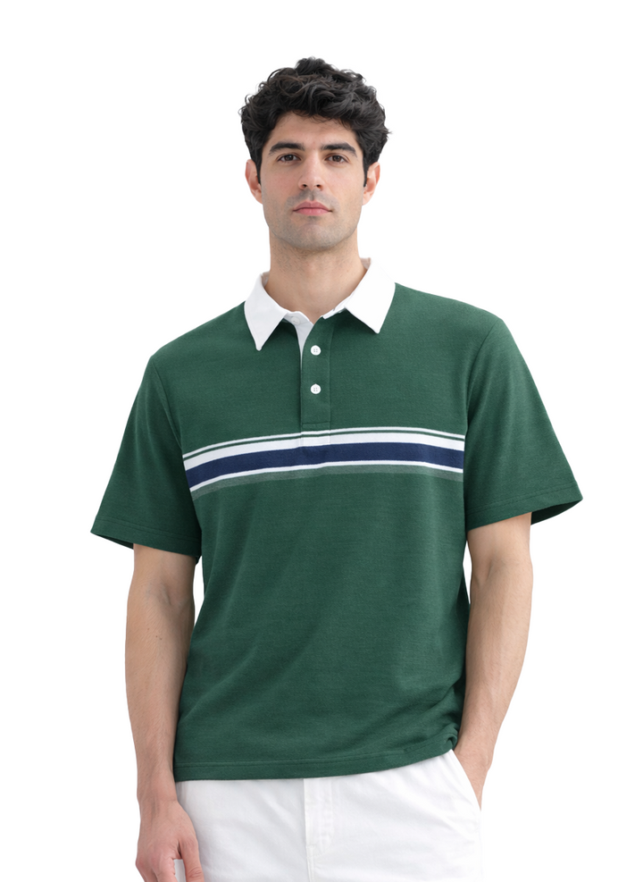 Yarn Dyed PK Polo with Twill Neck