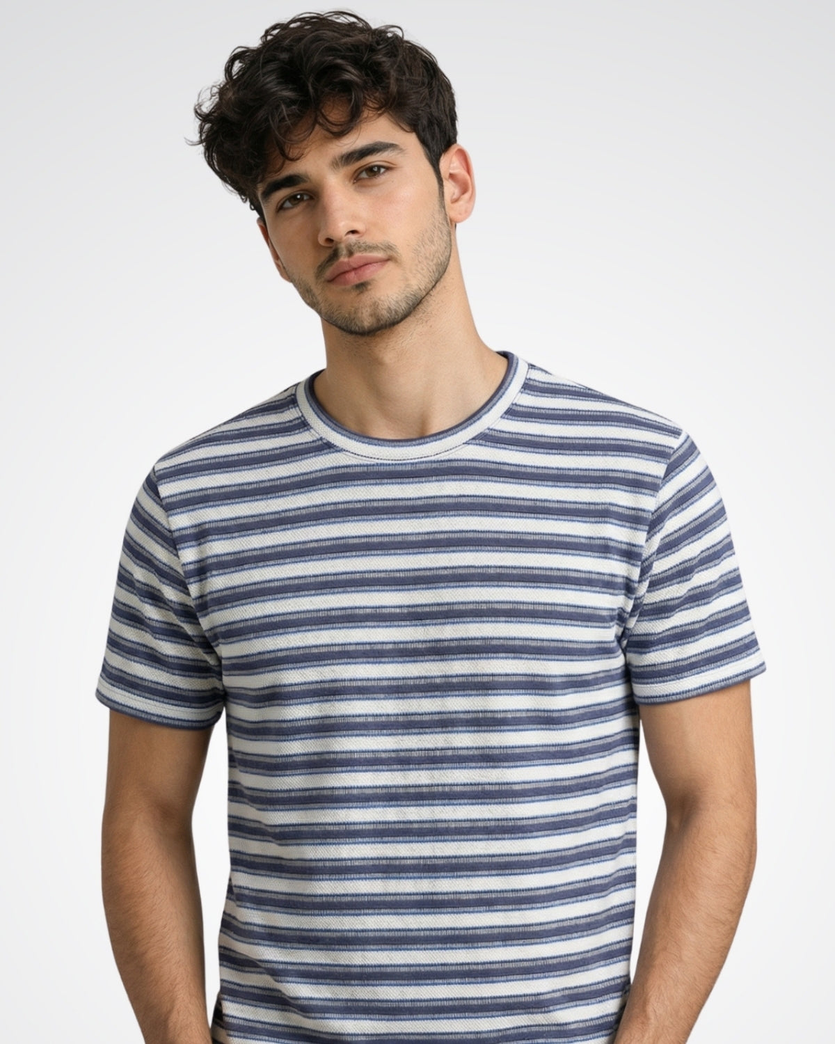 Urban Popcorn Texture Striped Shirt