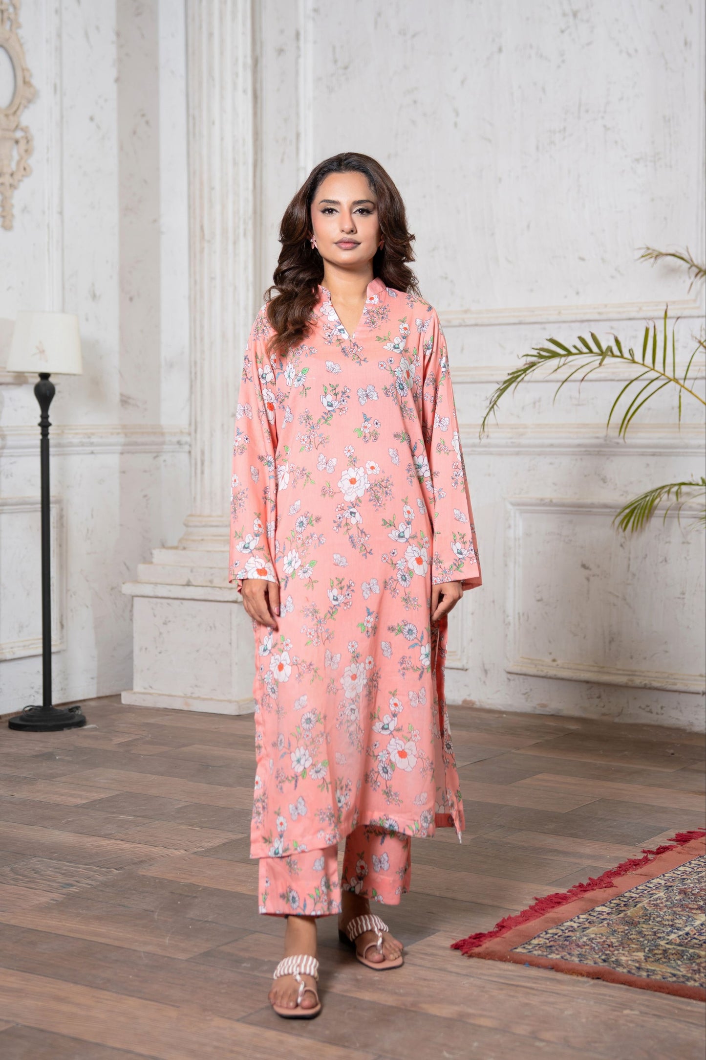 Peach Petals Lawn 2 Piece Suit Pret