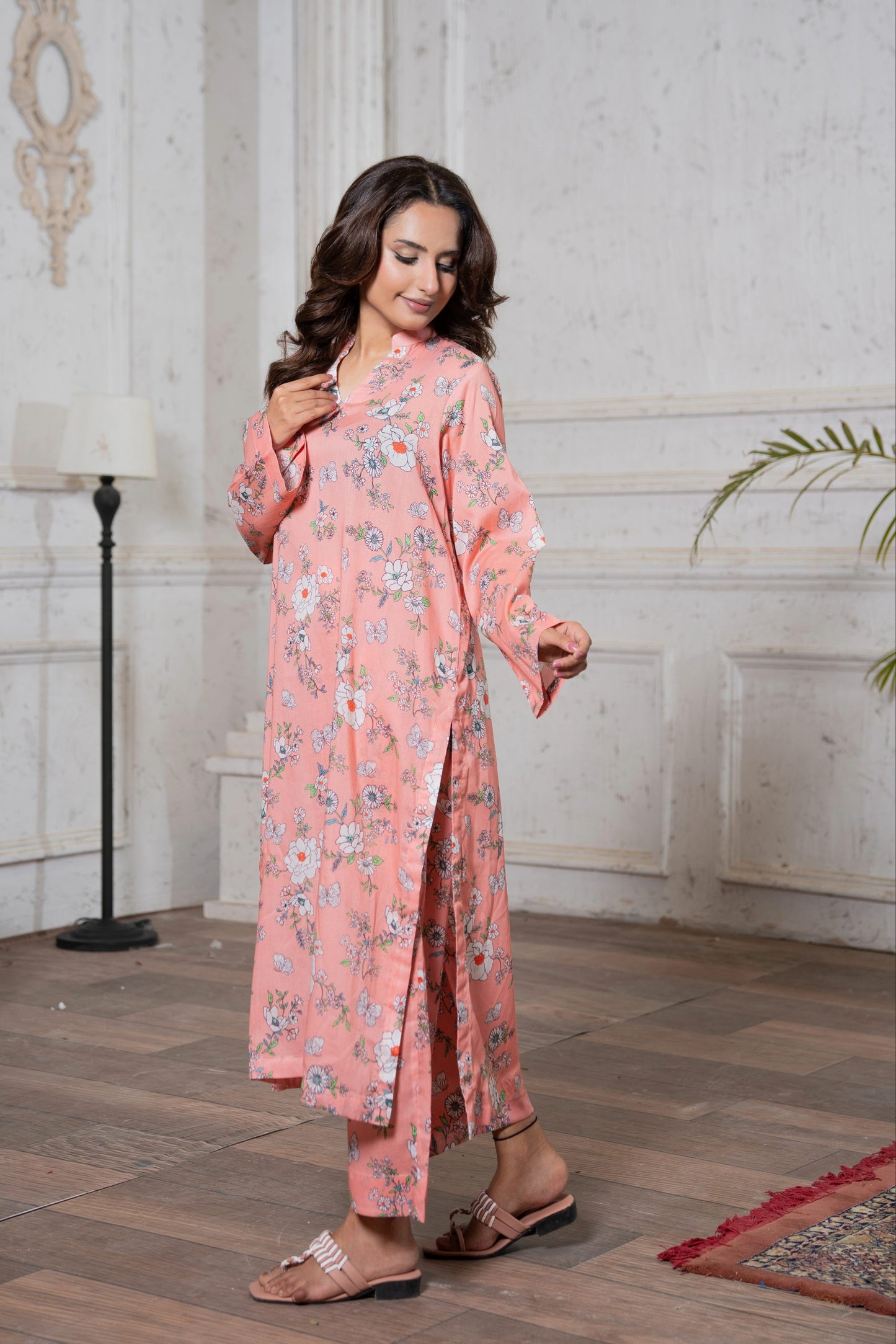 Peach Petals Lawn 2 Piece Suit Pret