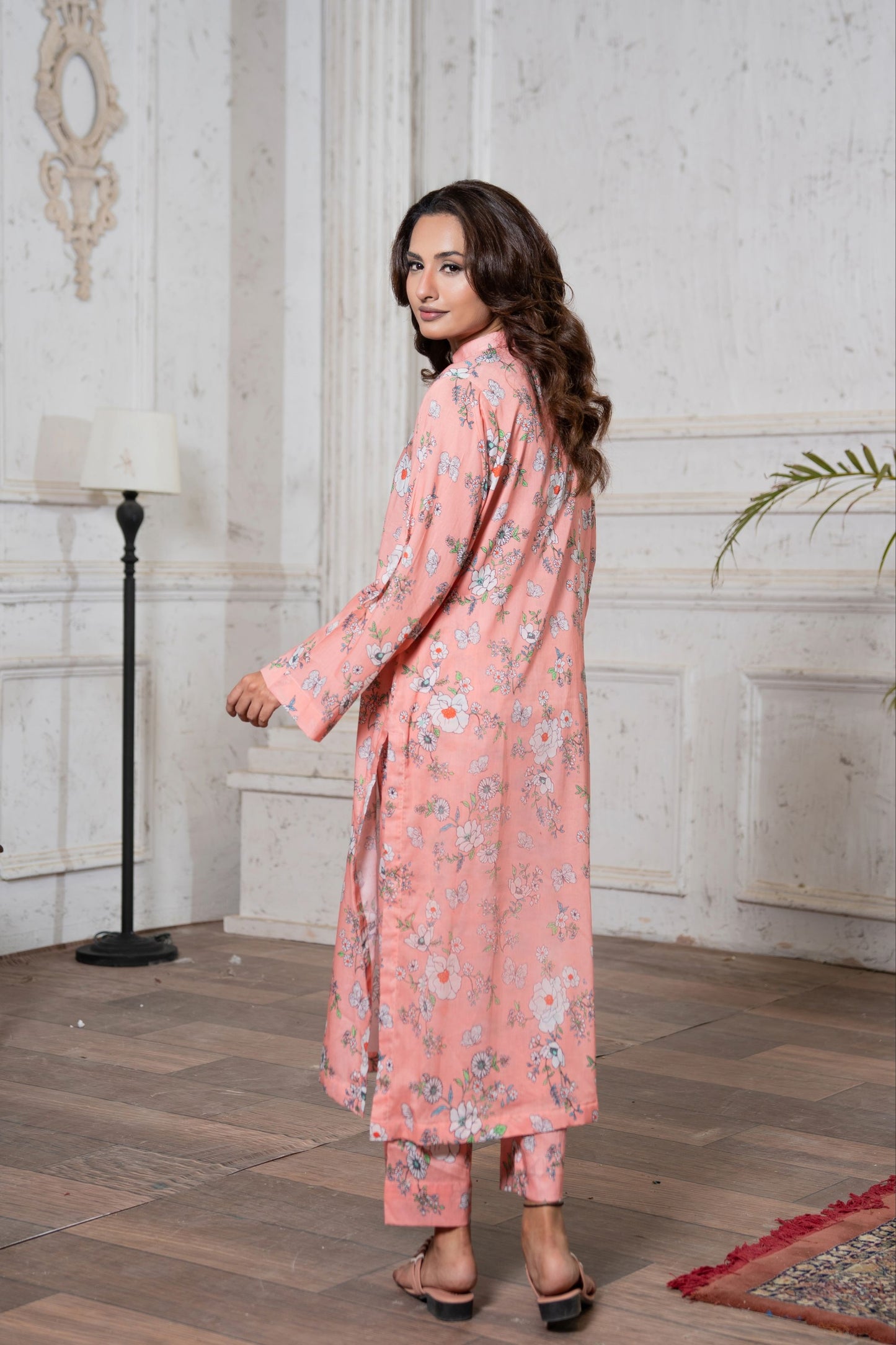 Peach Petals Lawn 2 Piece Suit Pret