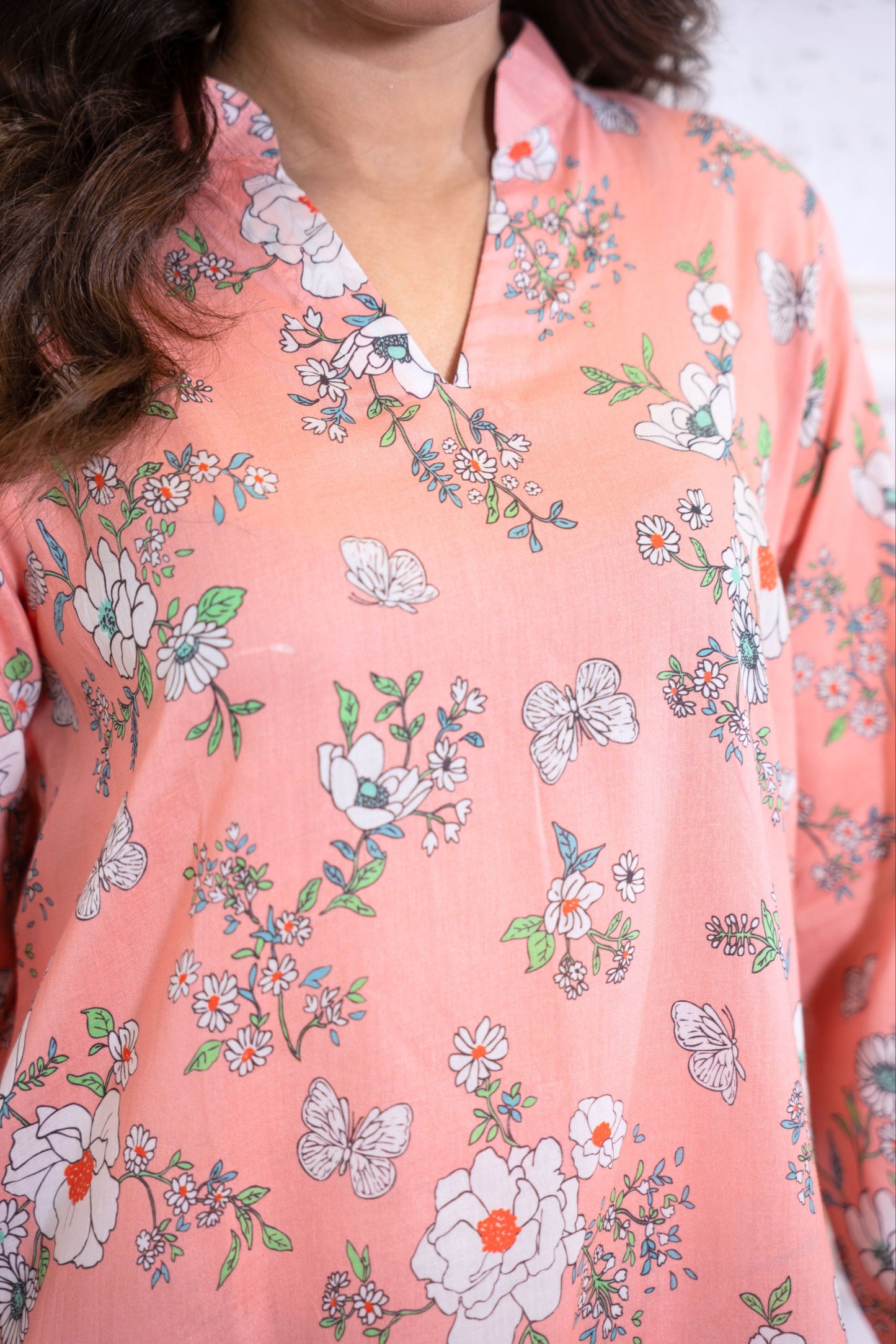 Peach Petals Lawn 2 Piece Suit Pret