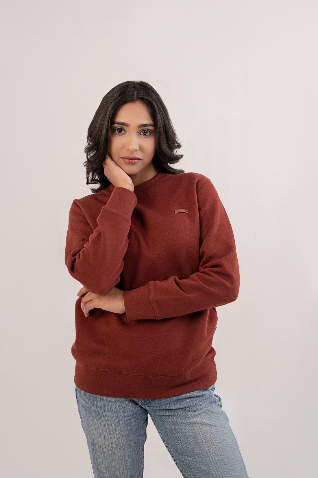 Women Sweat Shirt Rust Color