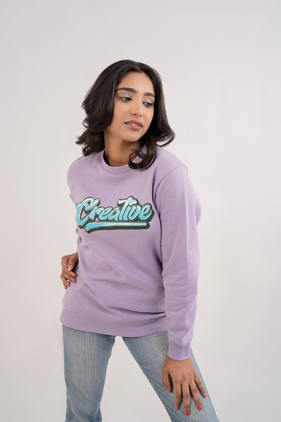 Women Sweat Shirt Levender color