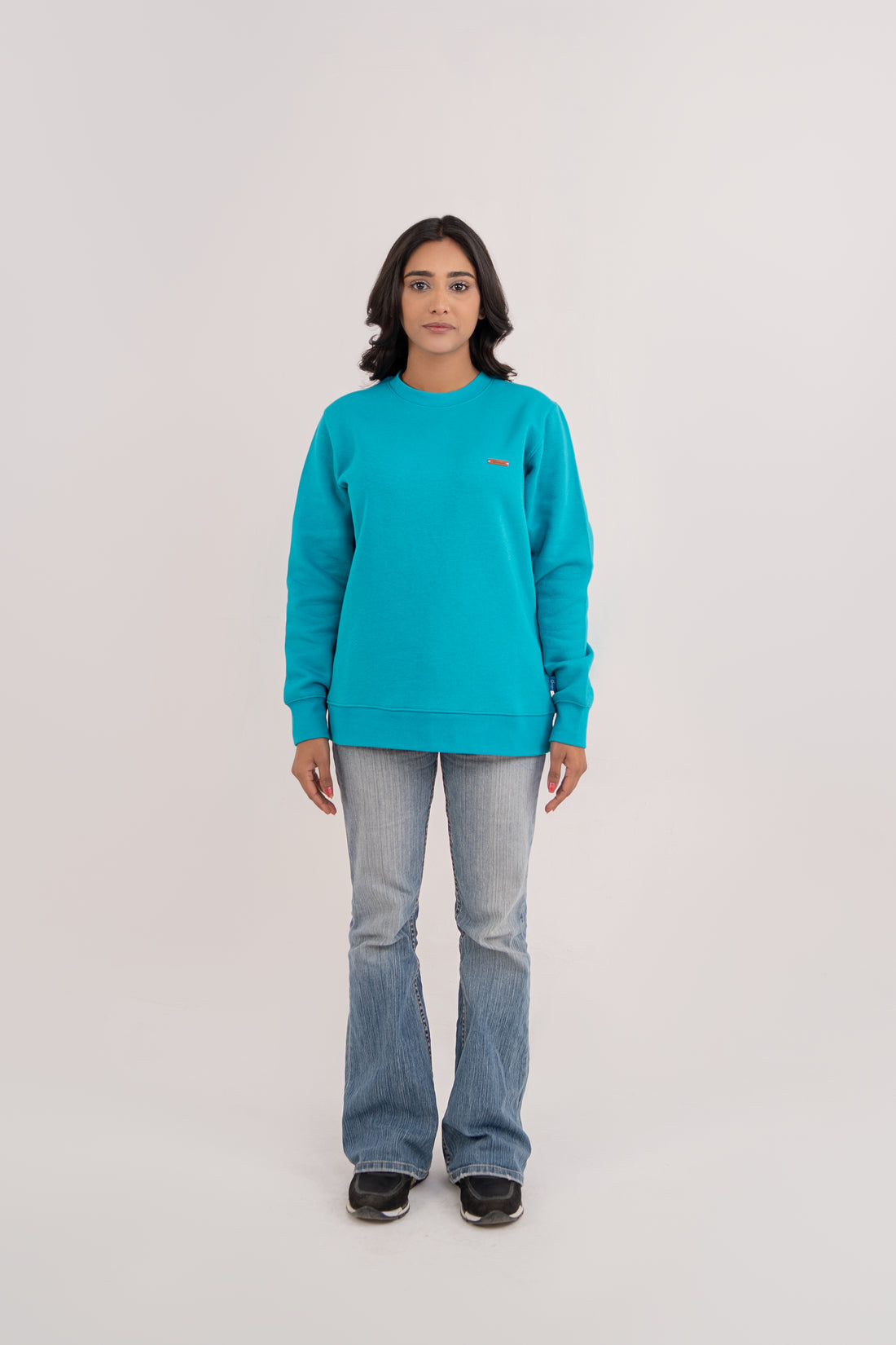 Women Sweat Shirt Aqua color