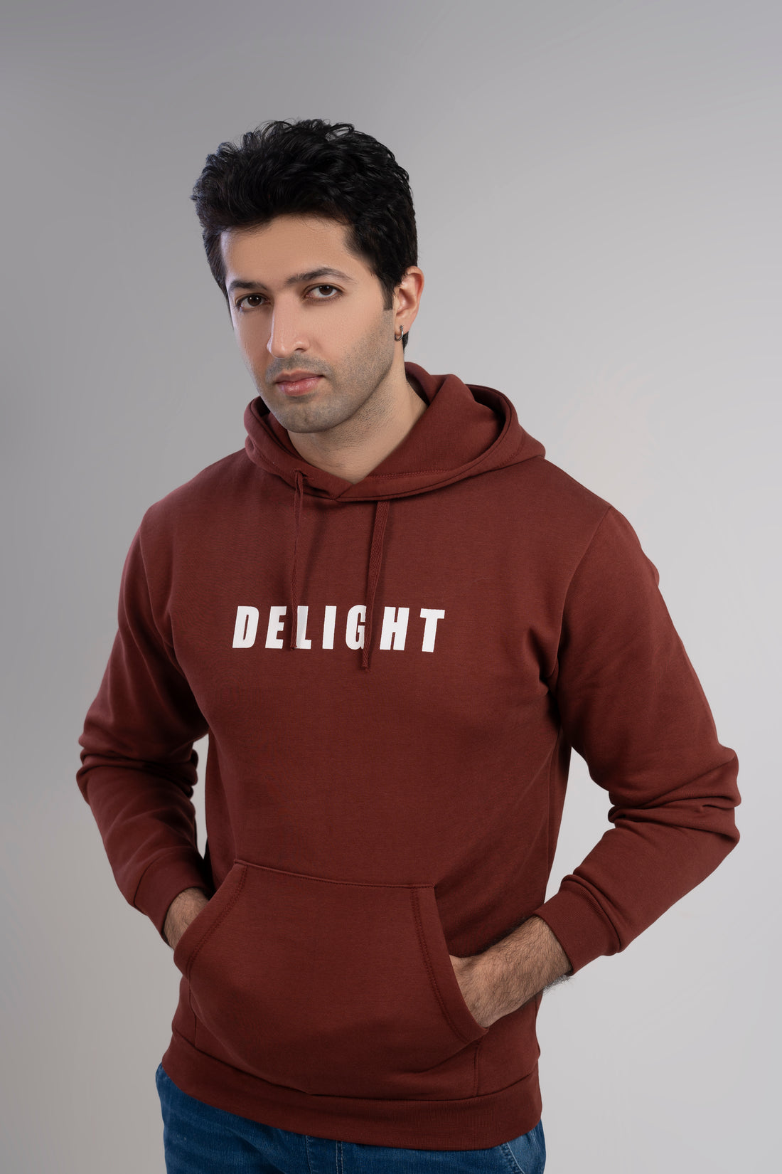 Men Hoodie With Screen Printing