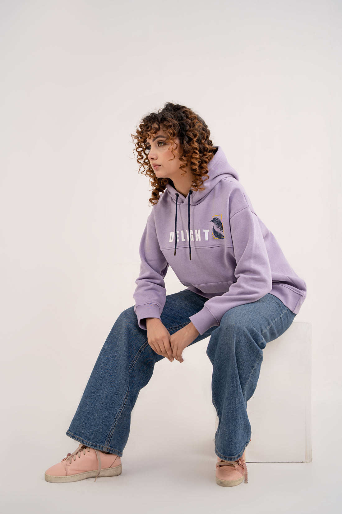 Women Hoodie Levender Color