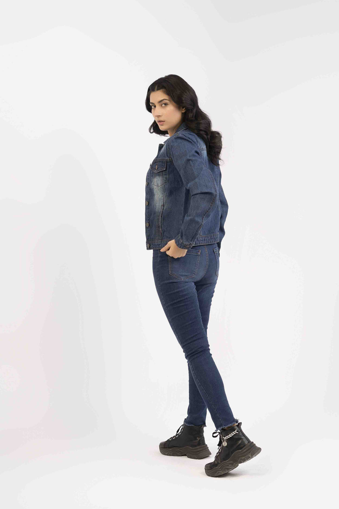 Denim Women Jacket Dark Wash