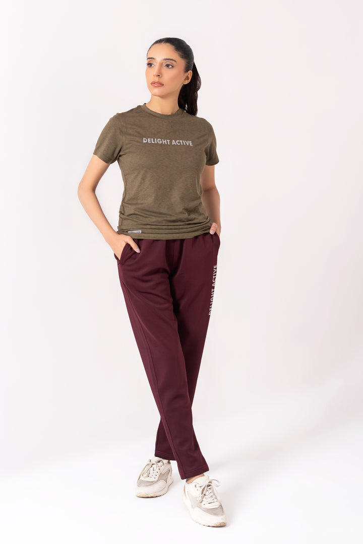 Active Wear T Shirt Melange Olive