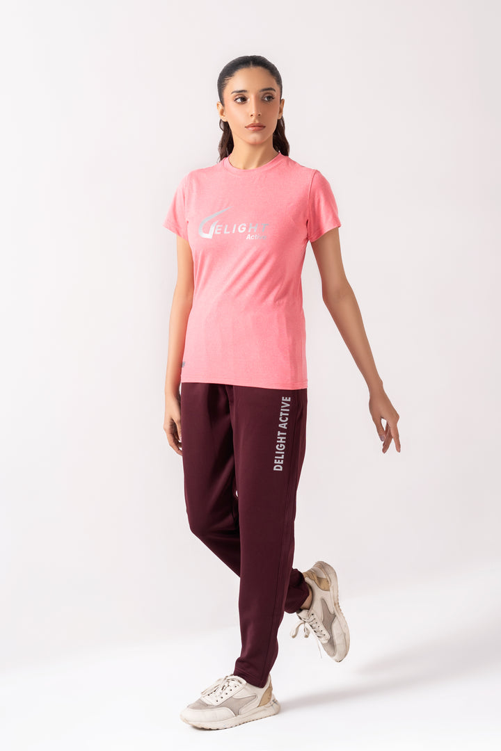 Women Active Wear t Shirt Melange pink