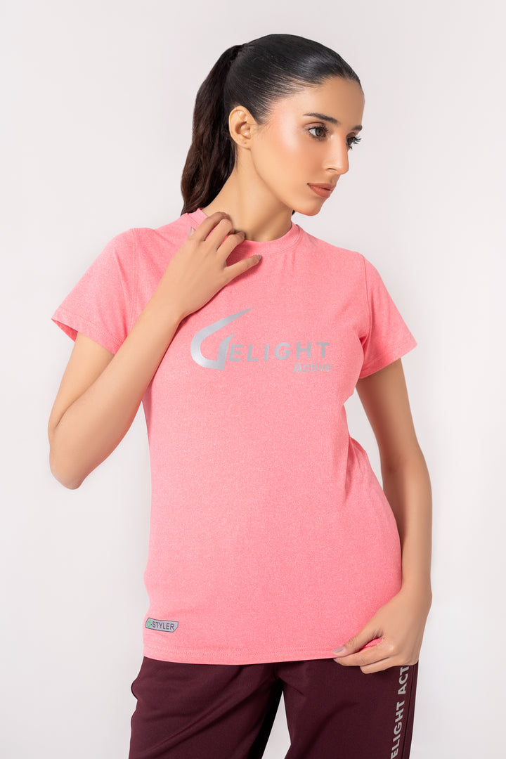 Women Active Wear t Shirt Melange pink