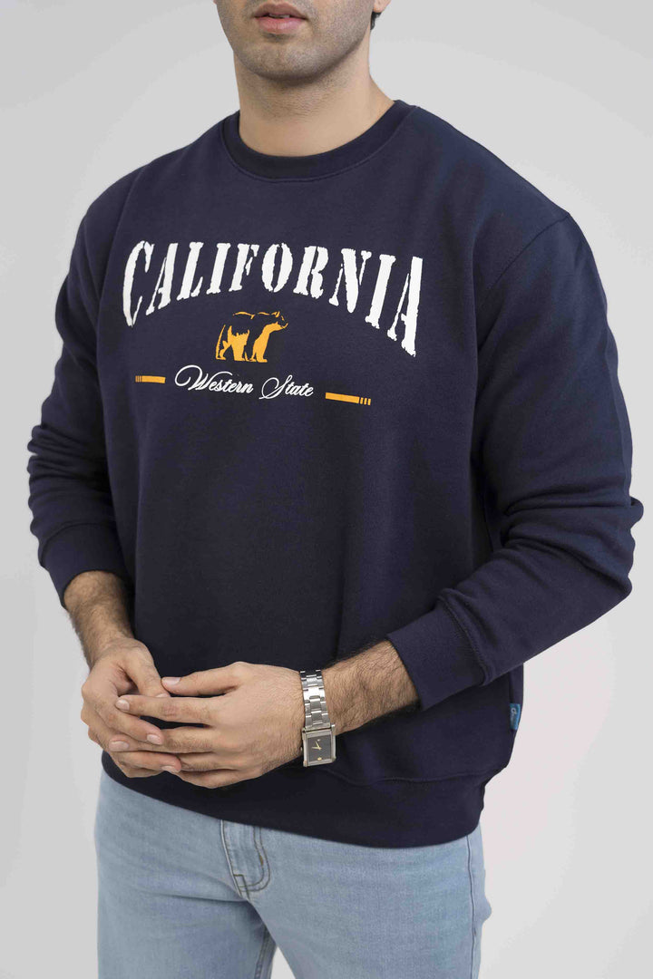 Men Sweat Shirt Navy Color