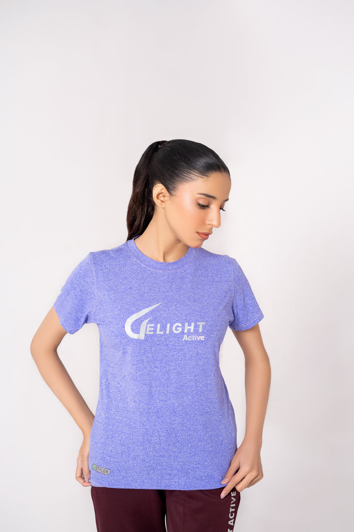 Women Active Wear t Shirt Melange Purple