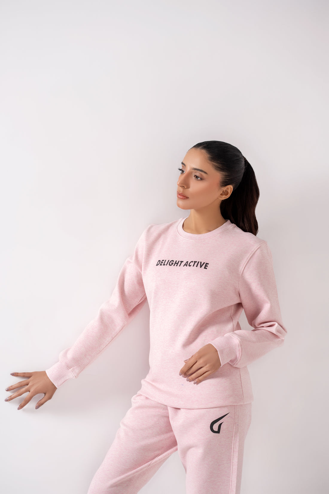 Women Active wear sweat shirt Pink