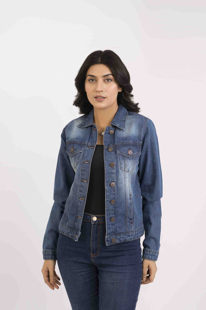 Denim Women Jacket Medium Wash