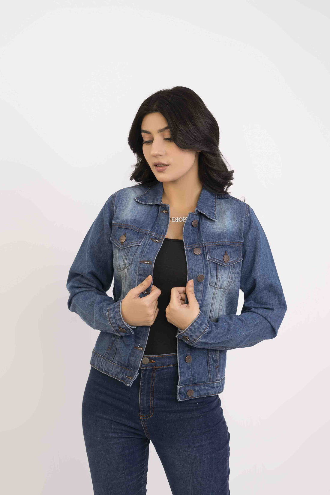 Denim Women Jacket Medium Wash