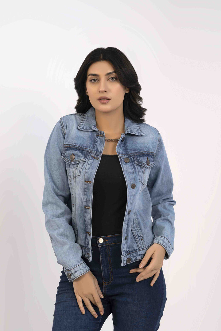 Denim Women Jacket Random Wash