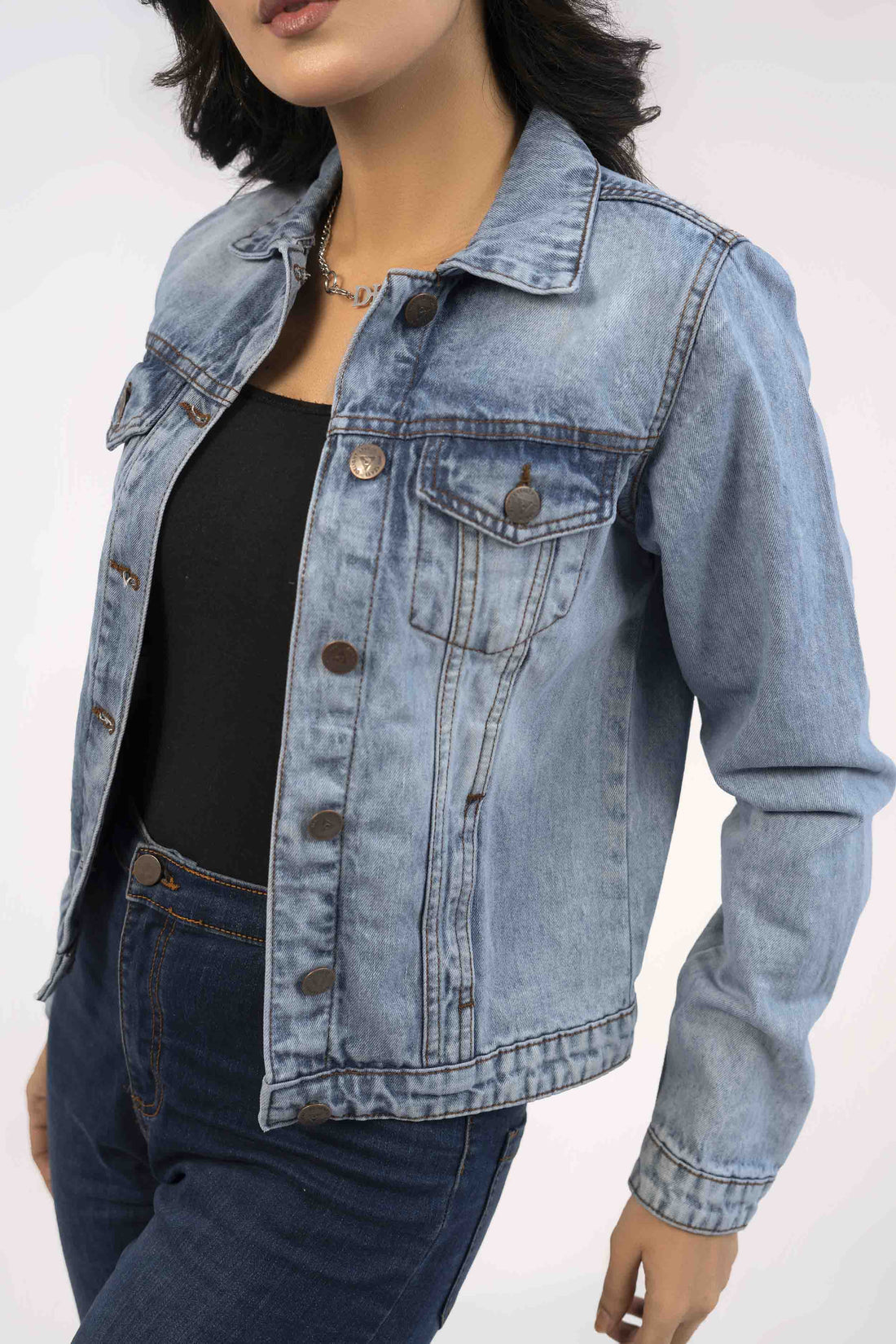 Denim Women Jacket Random Wash