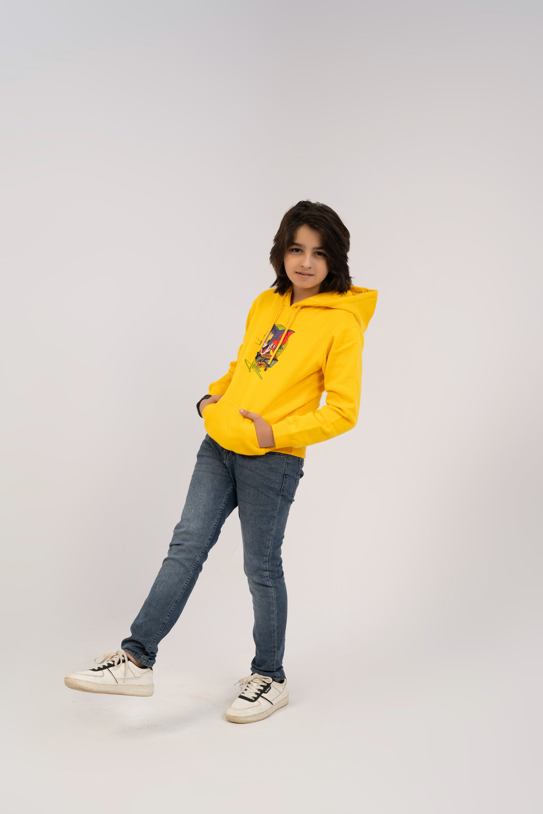 Boys Hoodies Printing Yellow