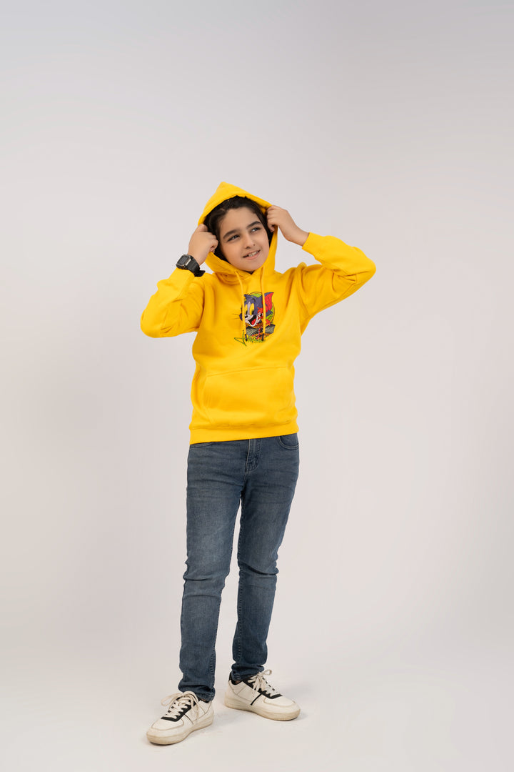 Boys Hoodies Printing Yellow