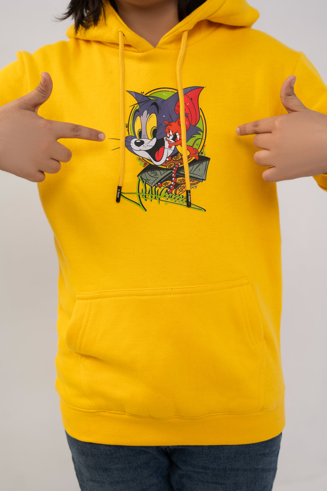 Boys Hoodies Printing Yellow