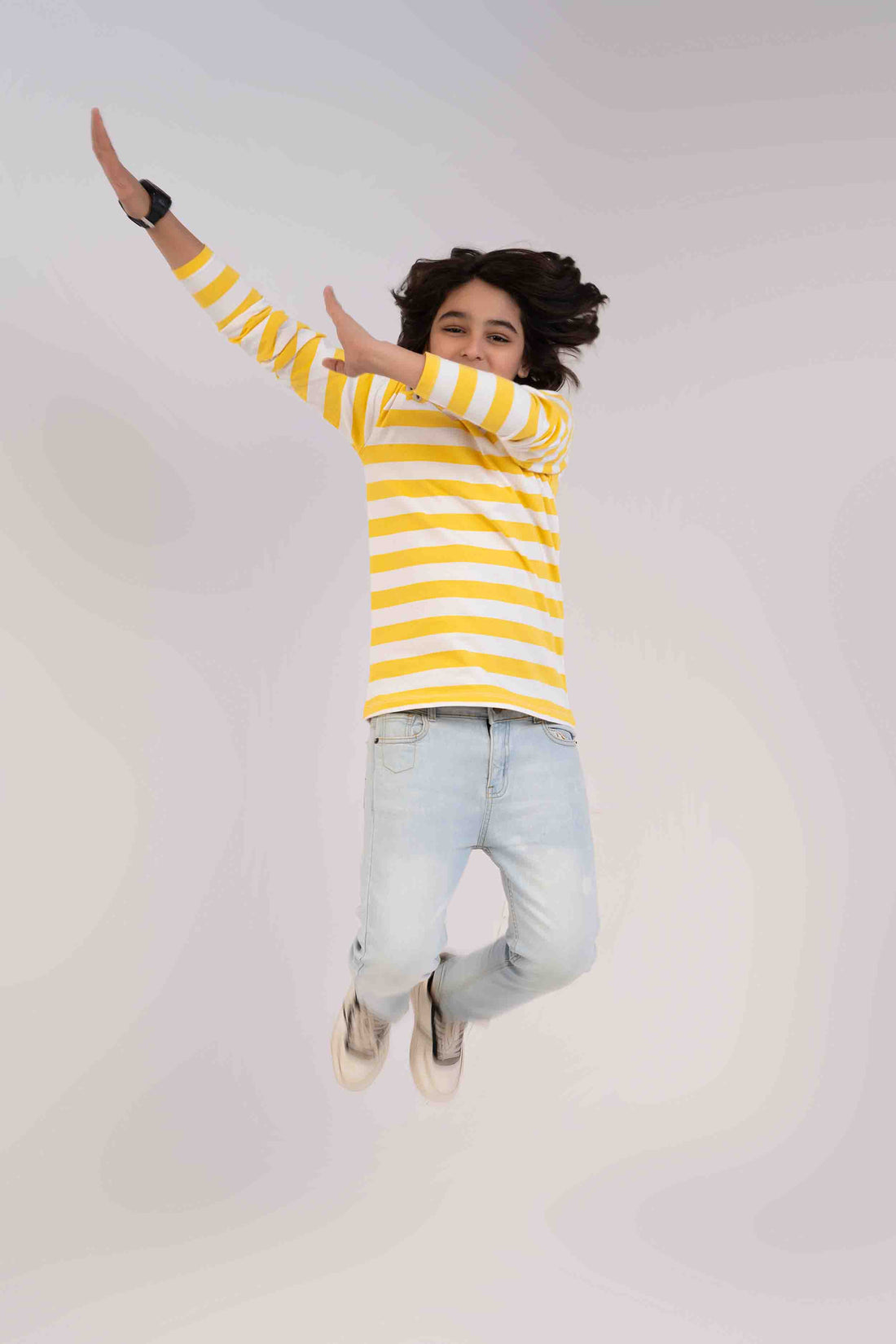 Boys Shirt Striper Yellow Color Full Sleeves