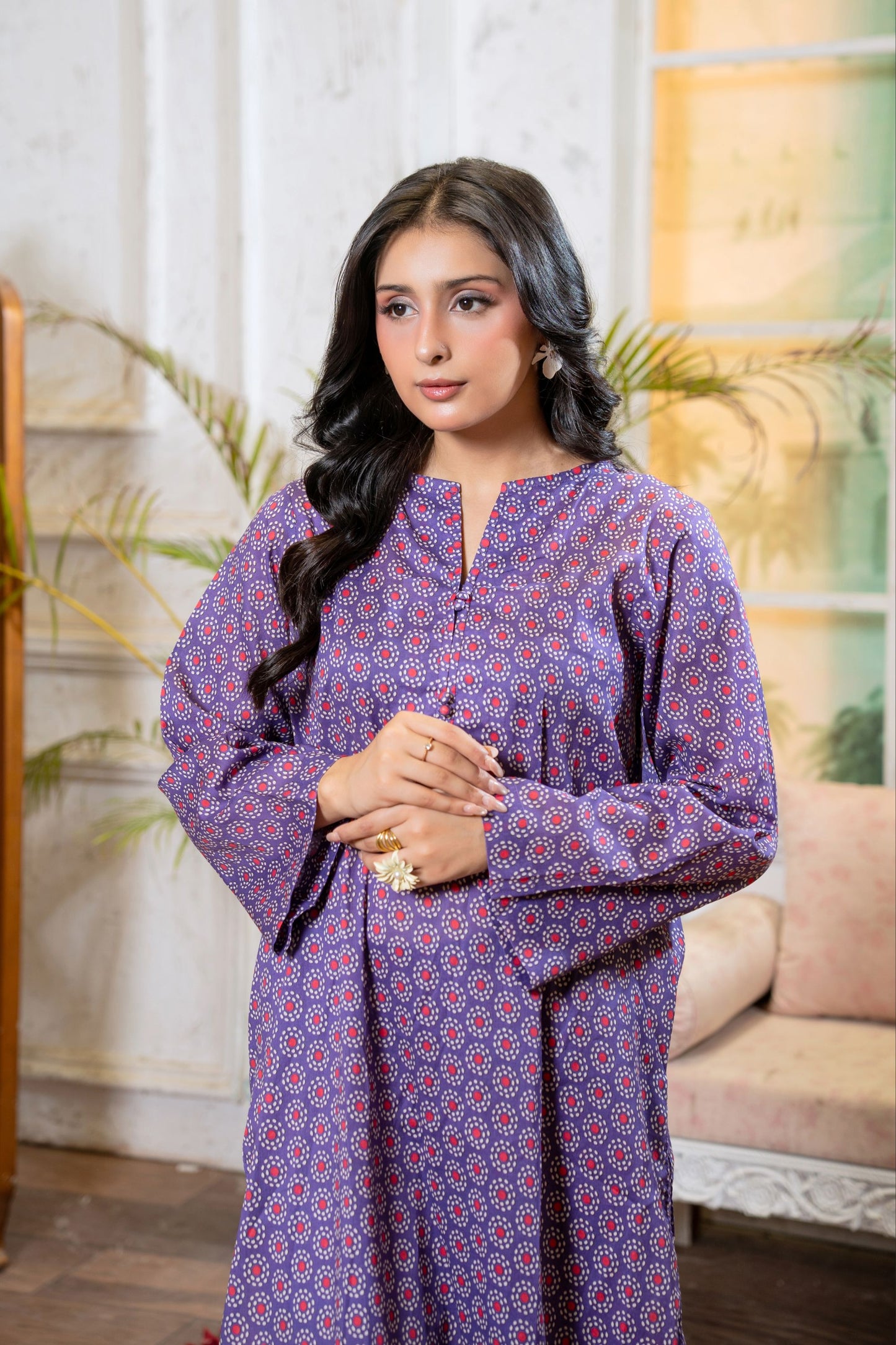 Royal Mosaic Lawn 3 Piece Suit Pret