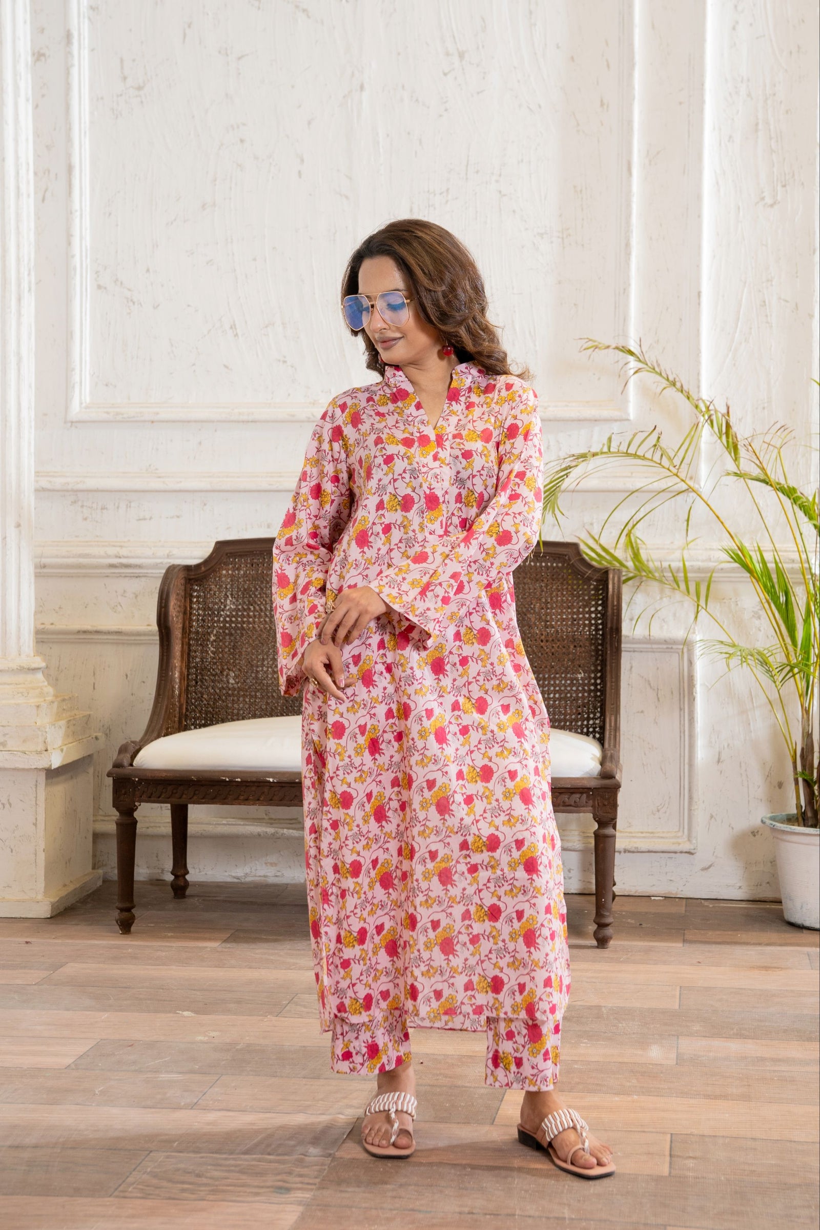 Pink Blossom Lawn 2 Piece Suit Pret