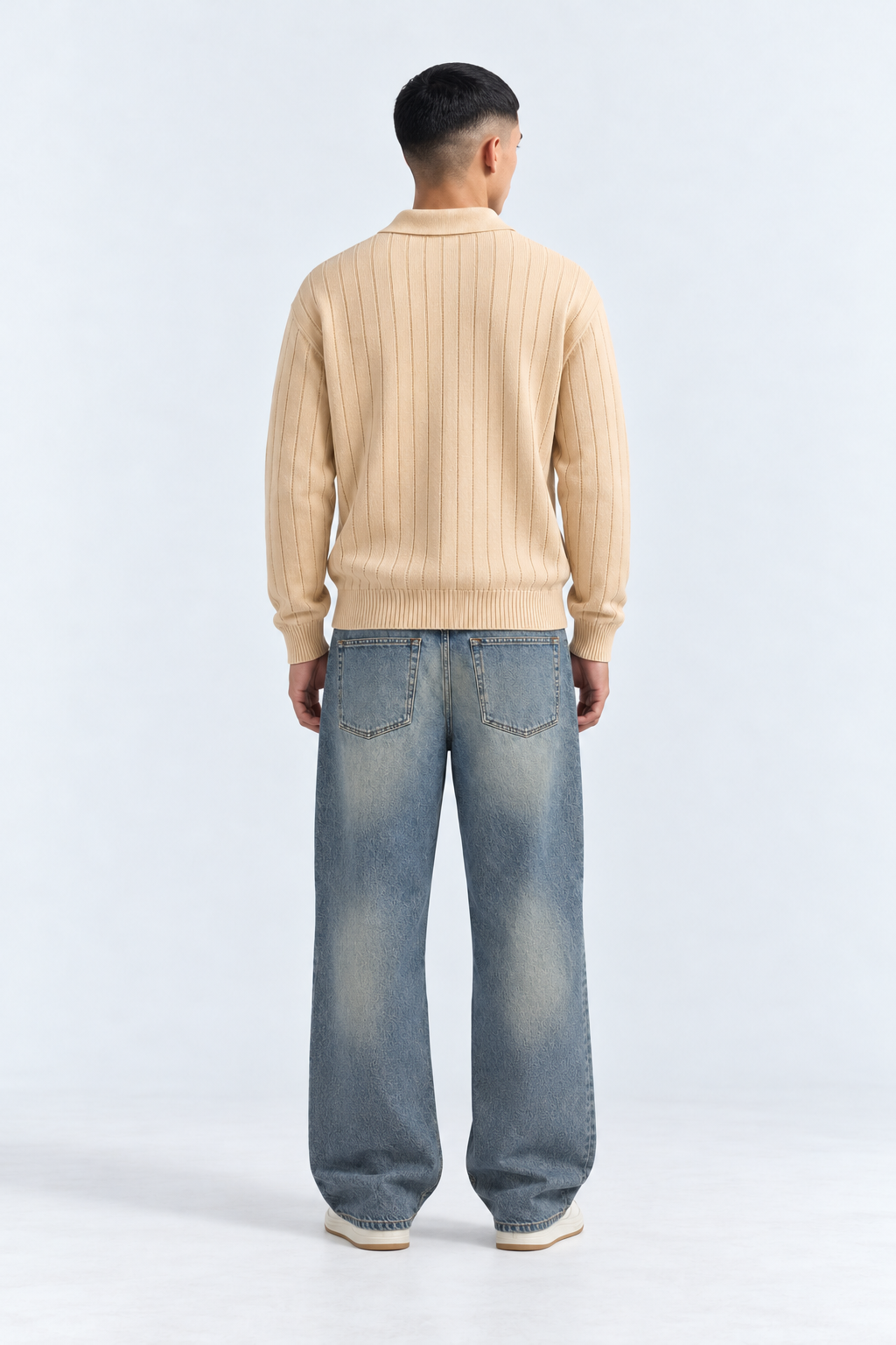 Men’s Baggy Jeans – Vintage Tinted Blue Wide Leg Denim