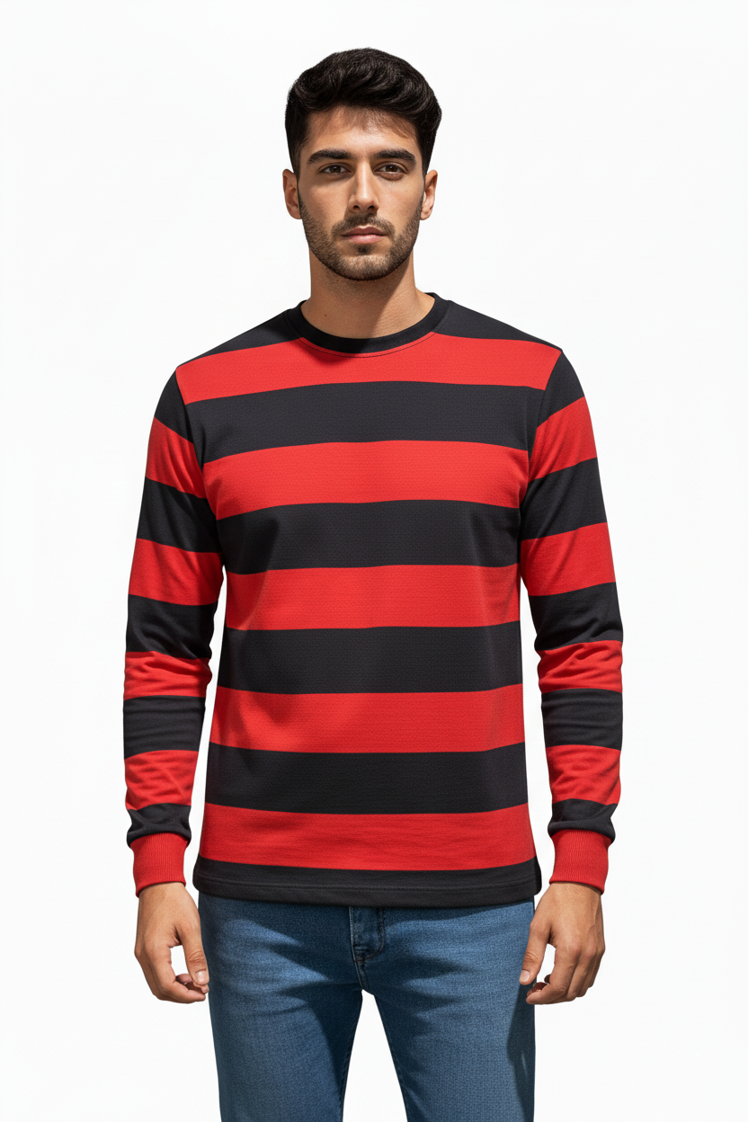Black & Red Stripe Shirt